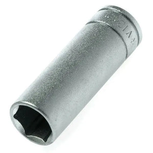 Teng Tools M140612-C 1/4" Drive 12mm Deep Socket – 6-Point Metric, Chrome Vanadium Steel