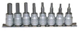 Teng Tools 8-Piece 38 Drive AF Hex Bit Socket Clip Rail Set