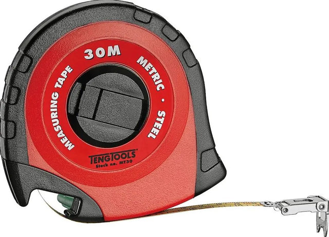 Teng Tools MT15 15m Measuring Tape – Closed Case, Metric and Imperial, Durable Rubberized Grip