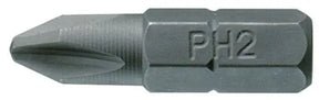 Teng Tools PH2500303 PH3 Bits 25 mm - 1/4" Hex Drive, Pack of 3