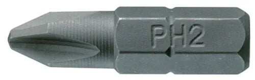 Teng Tools PH2500303 PH3 Bits 25 mm - 1/4" Hex Drive, Pack of 3