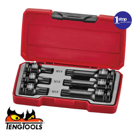 Teng Tools T9206 1/2" Impact Socket XZN Set - 6 Piece, Cr-Mo, Non-Corrosive