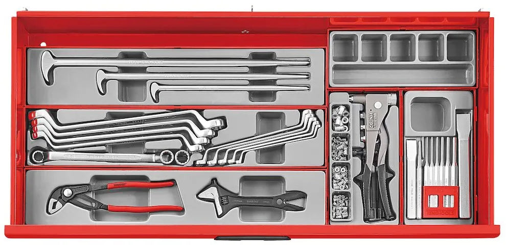Teng Tools TCMM622N 37" Pro Cabinet TT Tool Kit - 622 Pieces, Red