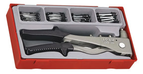 Teng Tools TTHR81 81 Piece Rivet Gun Set with Four Nozzles and Assorted Rivets - Complete with TC Tray System