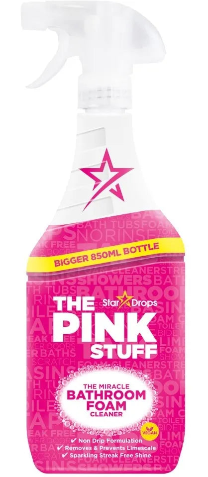 The Pink Stuff Miracle Bathroom Foam Cleaner - 750ml, Powerful Bathroom Cleaning
