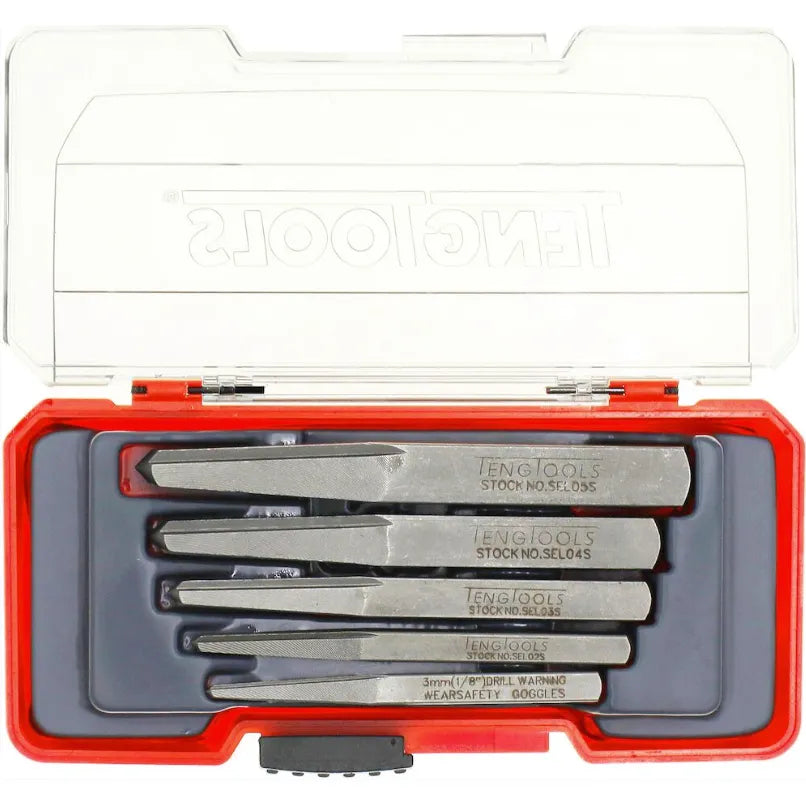 Teng Tools Screw Extractor Set With Belt Clip (5Pcs)