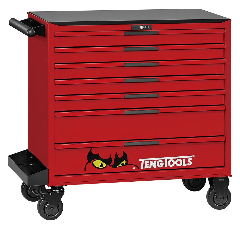 Teng Tools 37" PRO35 Roller Cabinet Tool Kit 595 Pieces Red