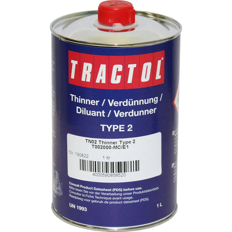 Tractol Paint Thinner 1L – Compatible Solvent for Tractol Paints & Varnishes - TN02