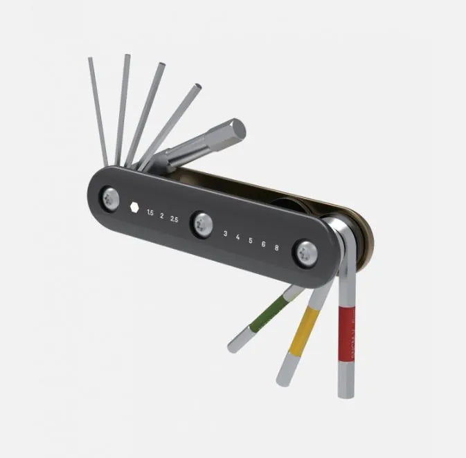 Topeak Hex Combo TT2558 - Compact Coded 4/5/6 mm Bent Allen Multitool