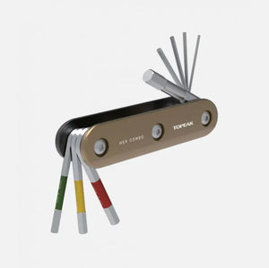 Topeak Hex Combo TT2558 - Compact Coded 4/5/6 mm Bent Allen Multitool