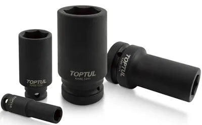 Toptul 1/2" Drive Deep Impact Socket 6pt 22mm - QKABE1622