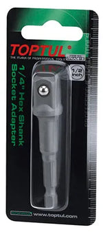 Toptul 1/2" Drive x 1/4" Hex Shank Socket Adapter