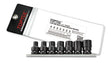 Toptul 1/2"Dr Star Impact Socket Rail Set 7pc | E10 to E24 Durable