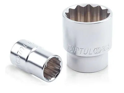 Toptul 1/2"Dr Socket Satin 12pt | Precision, Durable 12-Point Socket
