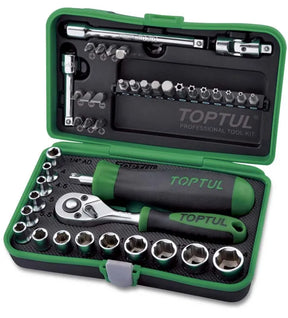 Toptul 1/4" Drive Socket & Bit Set 41 Piece - QGADW4101