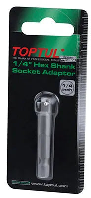 Toptul 1/4" Drive x 1/4" Hex Shank Socket Adapter