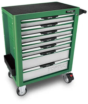 Toptul 320Pc Tool Trolley PRO PLUS SERIES - 7-Drawer QGT32017 | Satin Chrome Finish