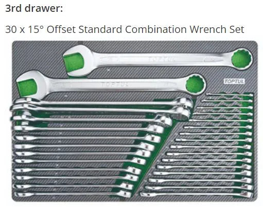 Toptul 8 Drawer Tool Trolley - 448 pcs Mechanical Tool Set