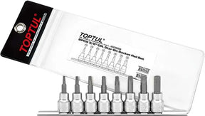 Toptul 8PCS 3/8" Drive Star Bit Socket Rail Set - QGAAG0804