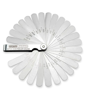 Toptul ICBA1026 Feeler Gauge Rounded 0.0015"-0.025"