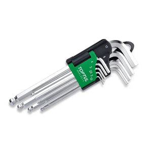 Toptul Long Ball Hex Key Wrench Set 9pcs GAAL0916