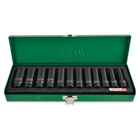 Toptul QGDAD1201 3/8" Dr Deep Impact Socket Set 12Pc 8-19mm