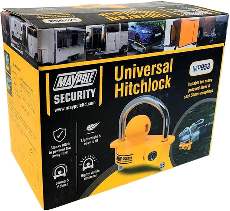Trailer Hitch Lock MP953 - Heavy-Duty Lock for 50mm Couplings