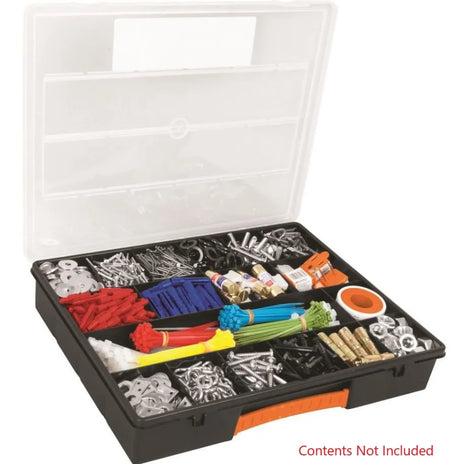 Truper 14" 18-Compartment Small Parts Organizer - Durable Storage Solution for Hardware and Small Tools