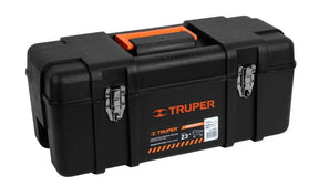 Truper 23" Plastic Industrial Tool Box TP11506 - Heavy-Duty with Metal Clasp & Tray