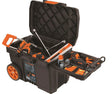 Truper 23" Plastic Tool Box with Wheels - Durable, Portable Tool Storage with Rolling Mobility