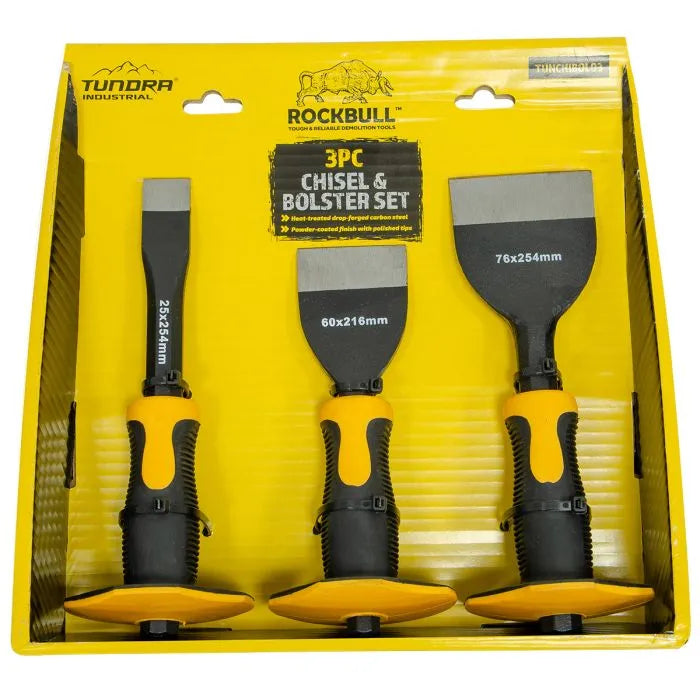 Tundra 3 Piece Chisel & Bolster Set 