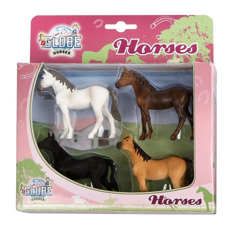 Kids Globe Horses 1:32 Scale | Set of 4 | Perfect for Farm and Stable Play