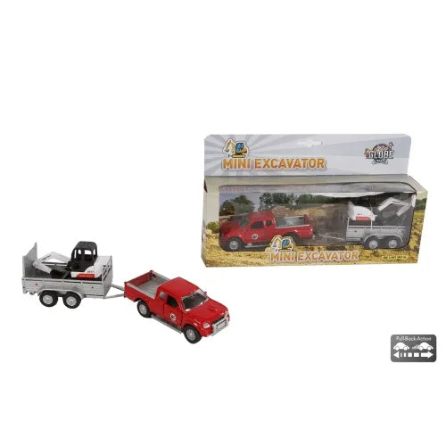 Kids Globe Jeep with Mini Excavator
