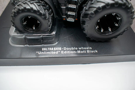 Valtra S416 Unlimited with double wheels matt black Model Tractor 1:32 Scale Die-Cast 4WD by Universal Hobbies