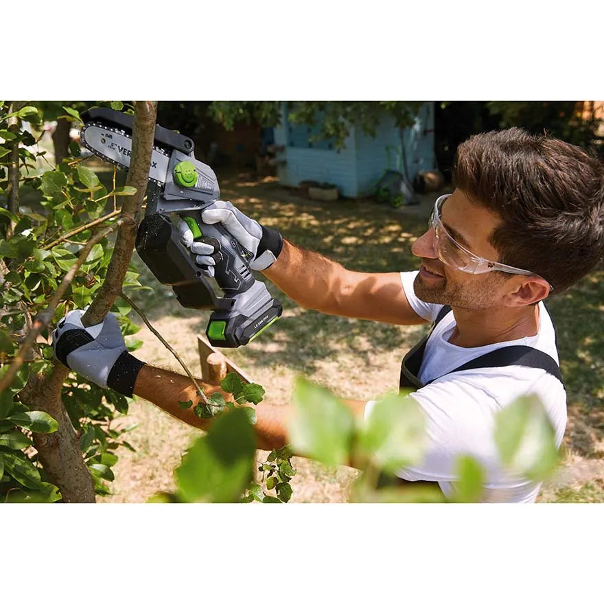 Verdemax PE20 20V Battery Powered Pruner | Cordless 12cm Bar | 2Ah Lithium Battery Included
