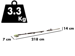 Verdemax TT20 Battery Powered Telescopic Hedge Trimmer | 20V 2Ah Battery Included | 440mm Bar