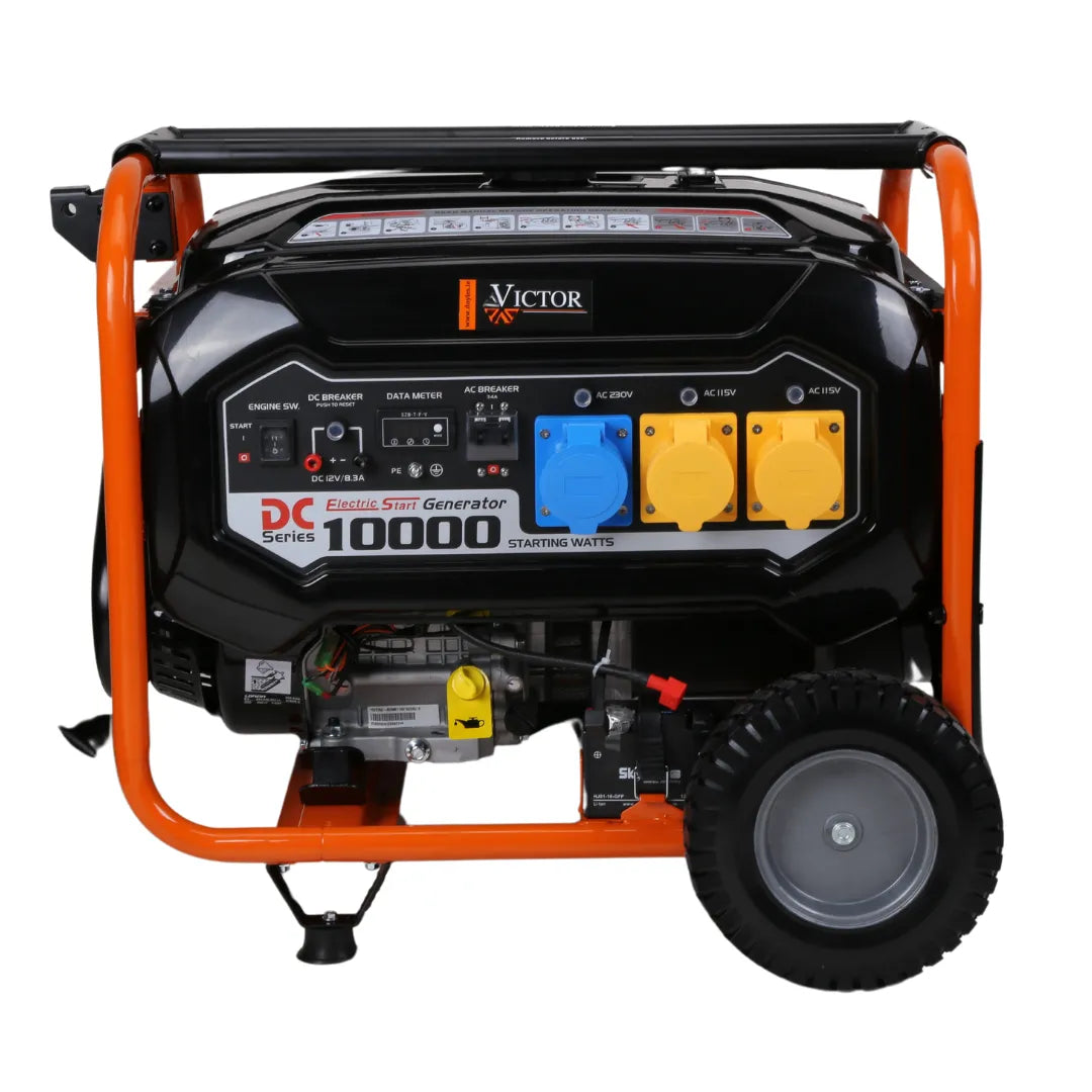 Victor LC10000DCS 7.8kW Petrol Generator - 10KVA - Loncin 459cc AVR