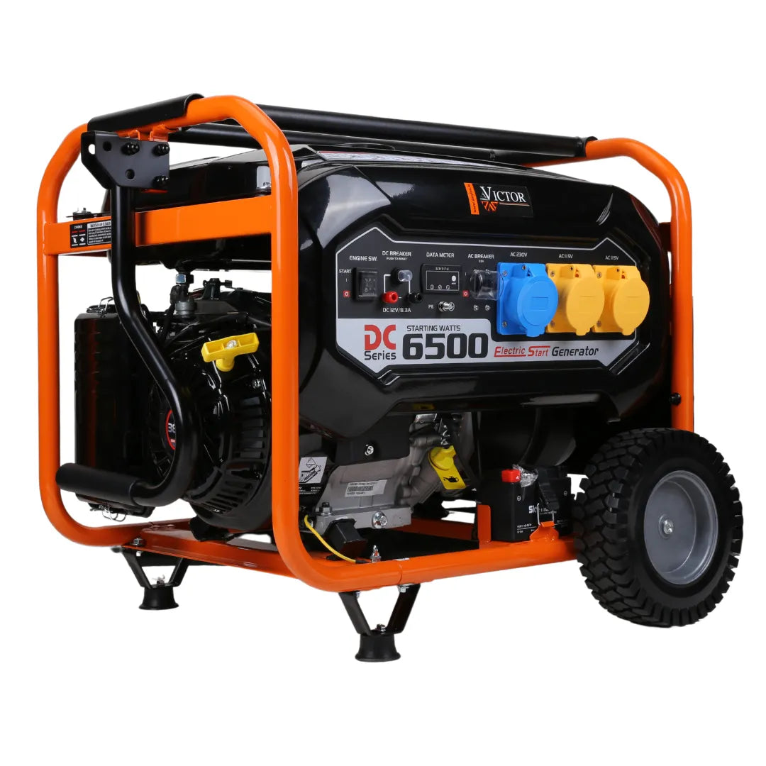 Victor LC6500DCS 5kW Petrol Generator - 6KVA - Loncin 389cc AVR