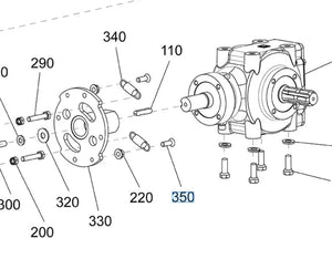 W21TS-09668 Screw for Kubota Grass Catcher - GCD500-HD & GCD800-HD Models