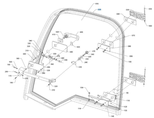 W23TS‑00118 Kubota Cabin Door Glass Gasket for F391 Series F80 Cabin (W36TS00148) F3680