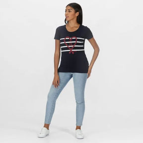 Regatta Kimberley Walsh Filandra IV Graphic T-Shirt Navy Heart Print