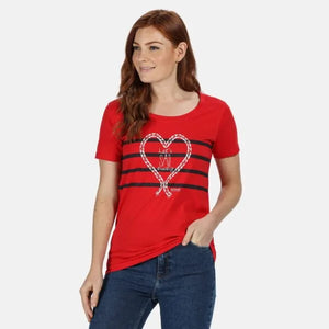 Regatta Kimberley Walsh Filandra IV Graphic T-Shirt True Red Heart Print