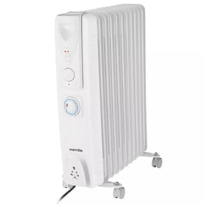 Warmlite 2.5kW Oil Filled Radiator with Timer - White WL43005 Electric Heater