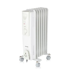 Warm Lite 1500W Oil Filled Radiator | Portable 7-Fin Heater with Adjustable Thermostat & Safety Features