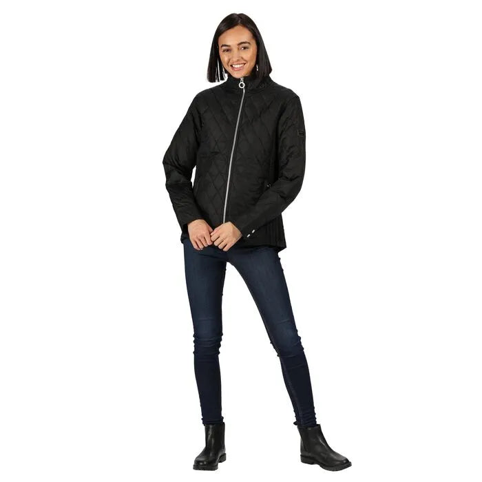 Regatta Women's Charna Insulated Diamond Quilted Jacket Black Small Spot
