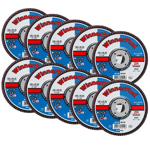 WinnerFlex Coned Flap Discs 115mm x 22 60 grit (10 Pack)