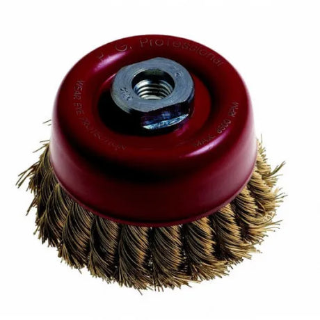 Wire Cup Brush Knotted 85mm14 PG48575 - Heavy-Duty Steel Brush for Angle Grinders