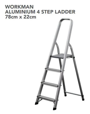 Workman Aluminium 4 Step Ladder - 78cm x 22cm (L013)