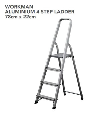 Workman Aluminium 4 Step Ladder - 78cm x 22cm (L013)