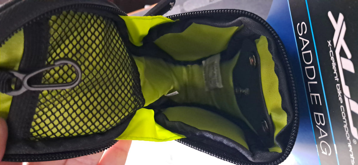 XLC Saddle Bag Large 0.8 L - Durable Saddle Mount Bag for Bikes